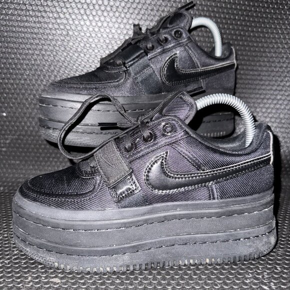 Nike Vandal 2K Double Stack Triple Black Platform Sneaker Shoes Women’s Size 7 - Picture 1 of 9